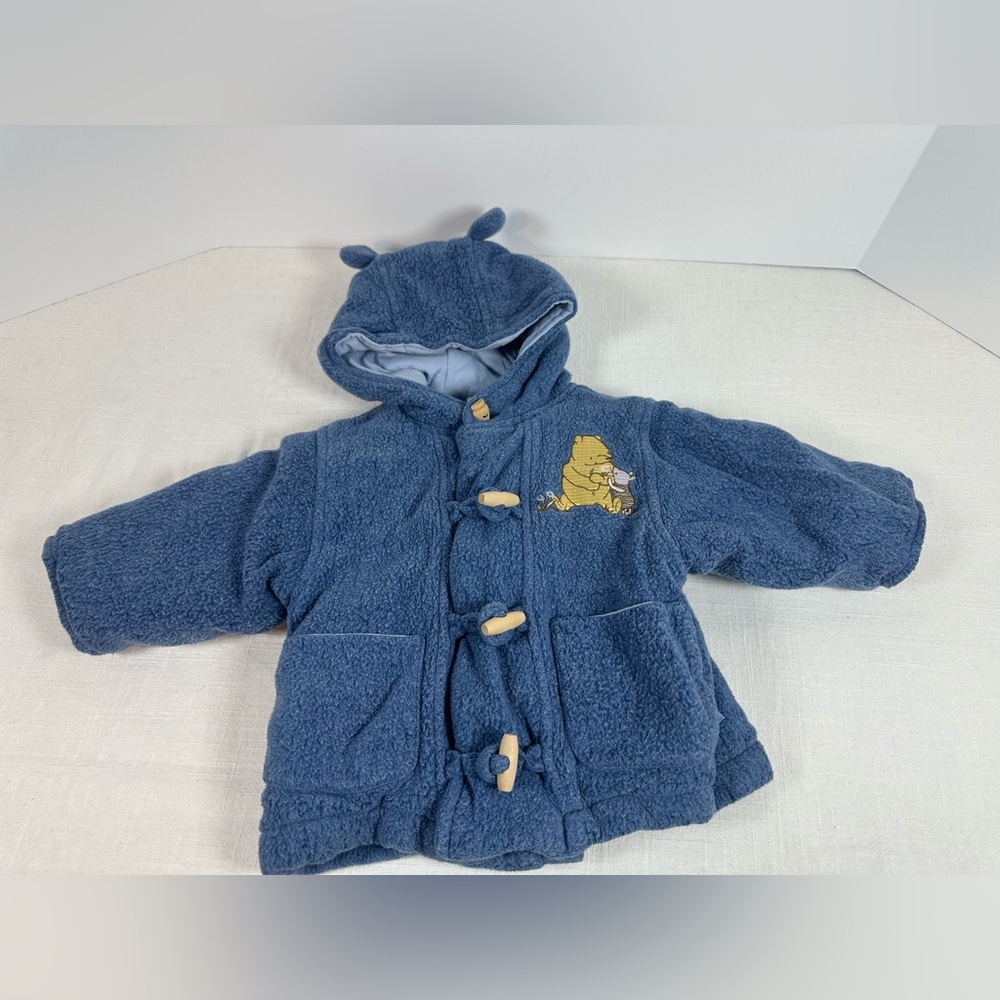 Vintage Disney Winnie the Pooh Winter Coat • 6 Months Embroidered Fleece Jacket